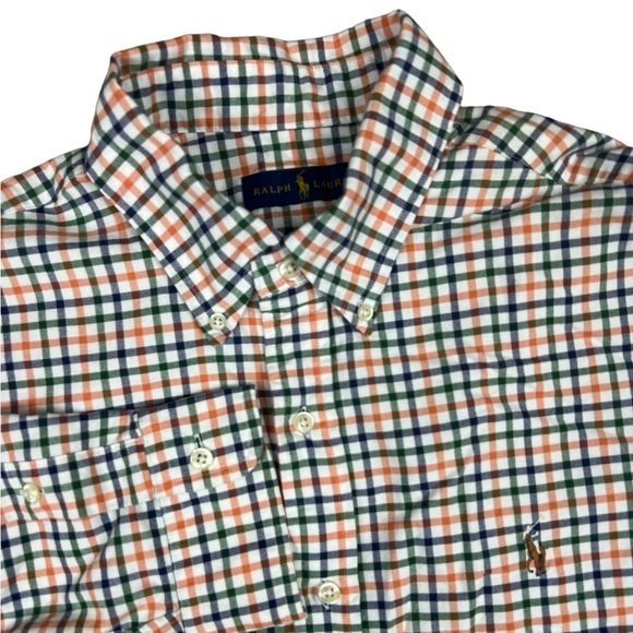 Ralph Lauren Other - Ralph Lauren Dress Shirt Long Sleeve Button Down Mens‎ Large 100% Cotton Checker